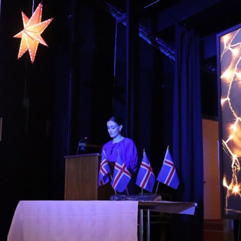 Berglind Karlsdóttir kennari flutti ávarp