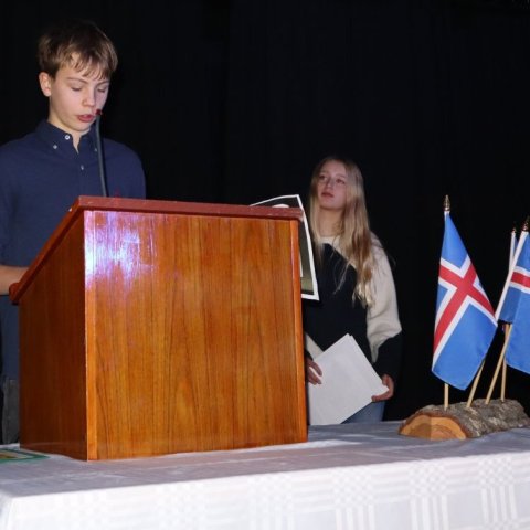 Styrmir Vigfús og Birgitta Ósk lásu upp úr Dæmisögum Esóps