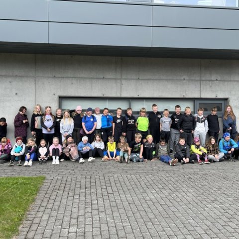 Hópurinn við Fljótsdalsstöð
