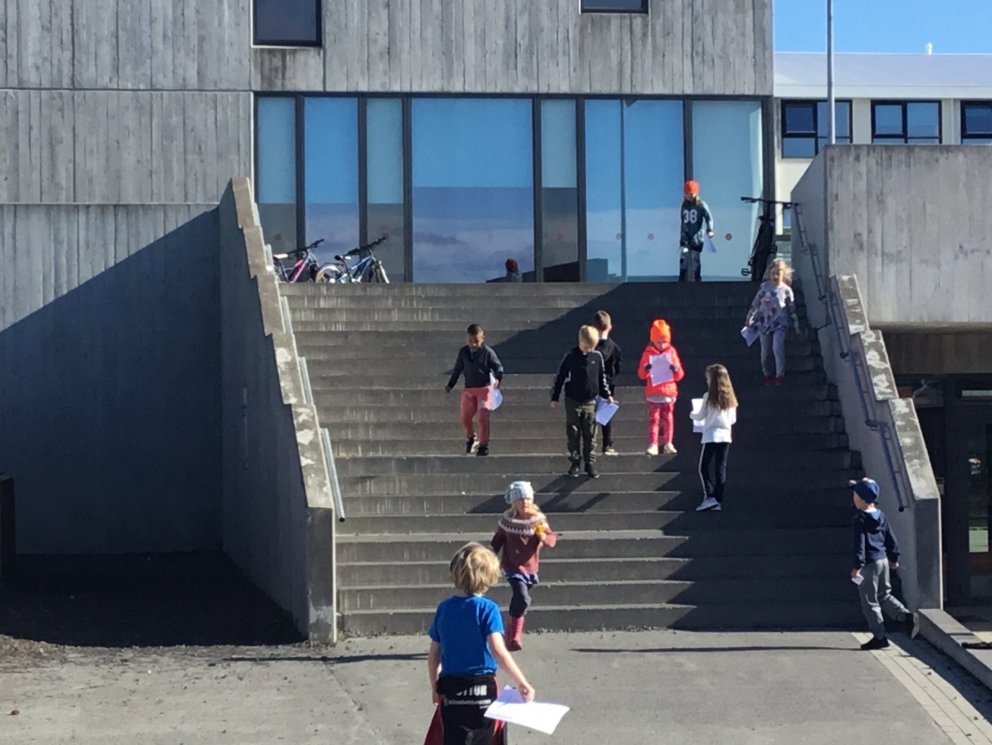 Útistærðfræði hjá 1. bekk