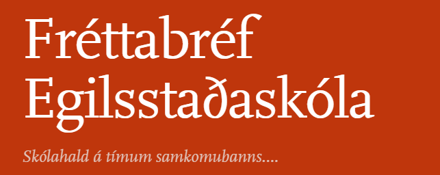 Fréttabréf skólans