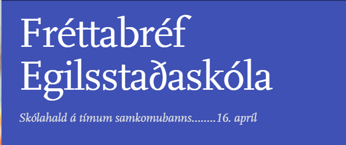 Fréttabréf skólans