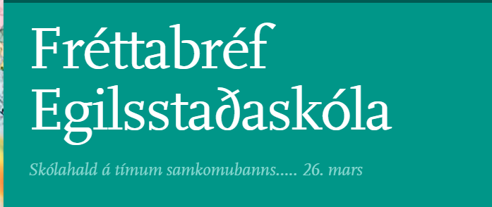 Fréttabréf skólans