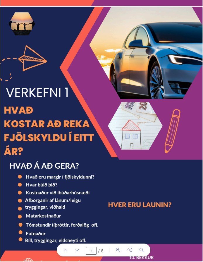 Hvað læra 10. bekkingar um fjármál?