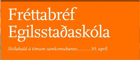 Fréttabréf skólans