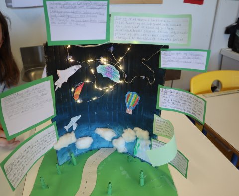 Fimmtubekkingar fræðast um himinngeiminn