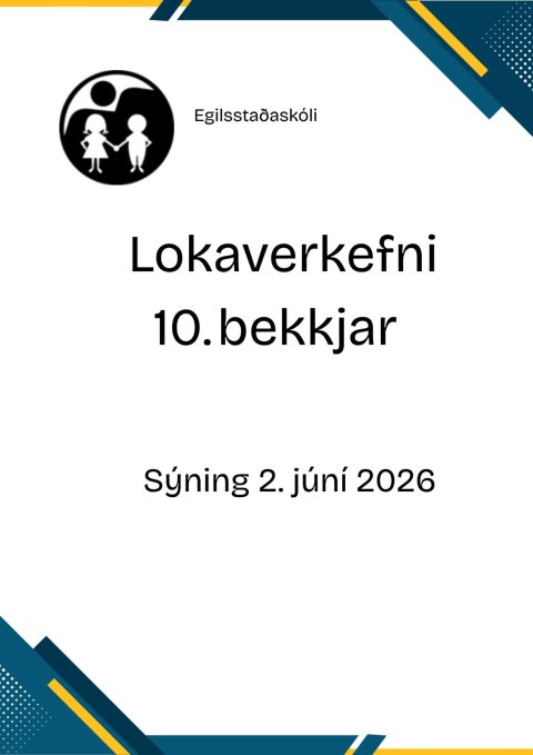 Lokaverkefni nemenda í 10. bekk