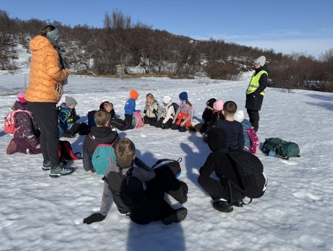 Frábær útivistardagur hjá krökkunum í 1. - 4. bekk